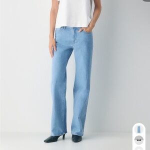 NWT Denim Forum Aritzia Lana mid rise blue jean size 25